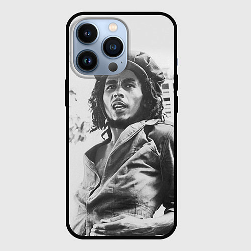 Чехол iPhone 13 Pro Молодой Боб Марли / 3D-Черный – фото 1