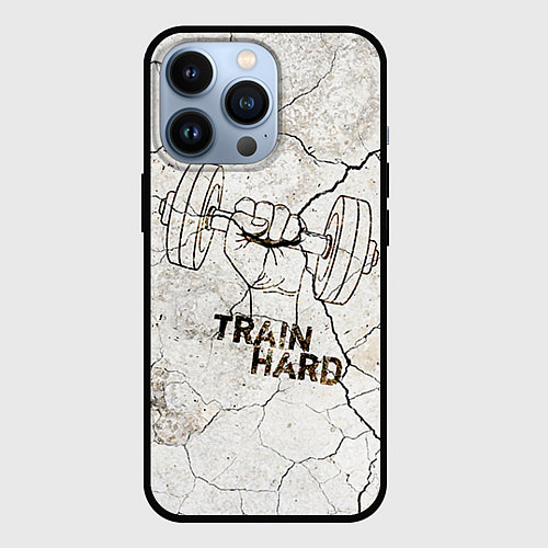 Чехол iPhone 13 Pro Train hard / 3D-Черный – фото 1
