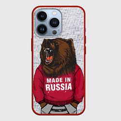 Чехол для iPhone 13 Pro Made in Russia, цвет: 3D-красный