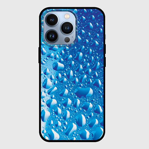 Чехол iPhone 13 Pro Капли воды / 3D-Черный – фото 1