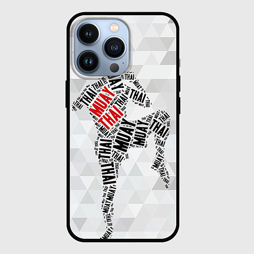 Чехол iPhone 13 Pro Muay thai Words / 3D-Черный – фото 1