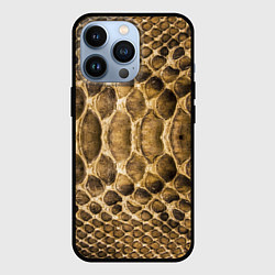 Чехол для iPhone 13 Pro Змеиная кожа, цвет: 3D-черный