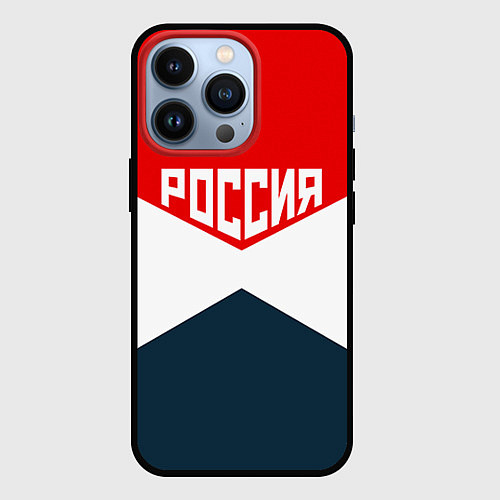 Чехол iPhone 13 Pro Форма России / 3D-Черный – фото 1