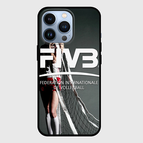 Чехол iPhone 13 Pro Волейбол 80 / 3D-Черный – фото 1