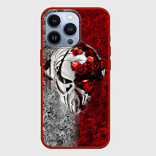 Чехол iPhone 13 Pro Pirate Station: Flowers / 3D-Красный – фото 1