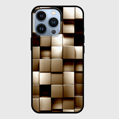 Чехол iPhone 13 Pro Кубики / 3D-Черный – фото 1