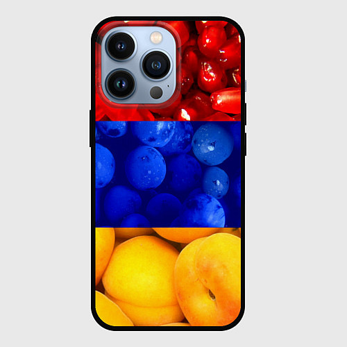 Чехол iPhone 13 Pro Флаг Армении / 3D-Черный – фото 1