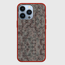 Чехол для iPhone 13 Pro Кольчуга, цвет: 3D-красный