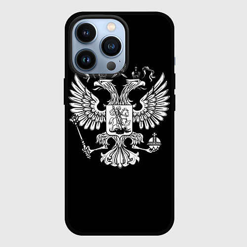 Чехол iPhone 13 Pro Двуглавый орел / 3D-Черный – фото 1