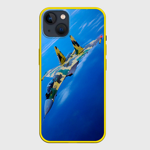 Чехол iPhone 14 Plus Су 35 / 3D-Желтый – фото 1