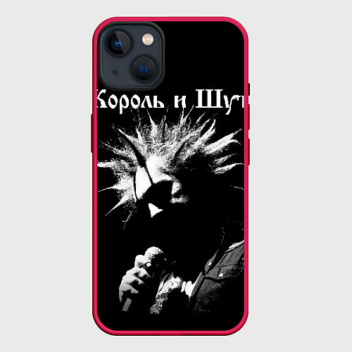 Чехол iPhone 14 Plus Король и Шут Анархия спина / 3D-Малиновый – фото 1