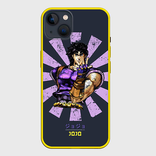 Чехол iPhone 14 Plus JoJo Bizarre Adventure / 3D-Желтый – фото 1
