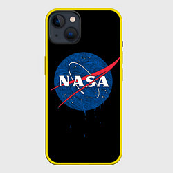 Чехол для iPhone 14 Plus NASA Краски, цвет: 3D-желтый