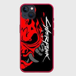 Чехол для iPhone 14 Plus CYBERPUNK 2077 SAMURAI, цвет: 3D-малиновый