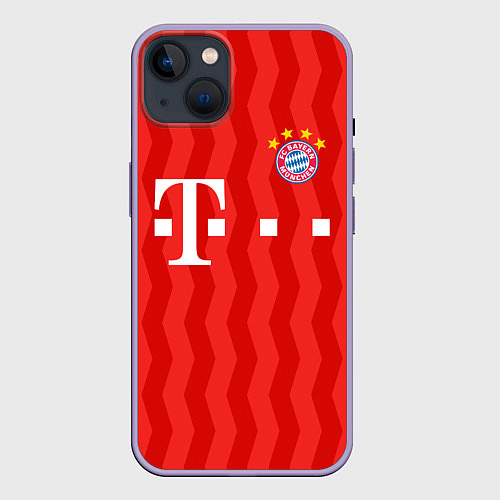 Чехол iPhone 14 Plus FC Bayern Munchen униформа / 3D-Серый – фото 1