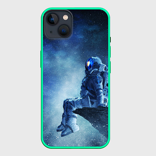Чехол iPhone 14 Plus АСТРОНАВТ-КОСМОНАВТ D / 3D-Мятный – фото 1