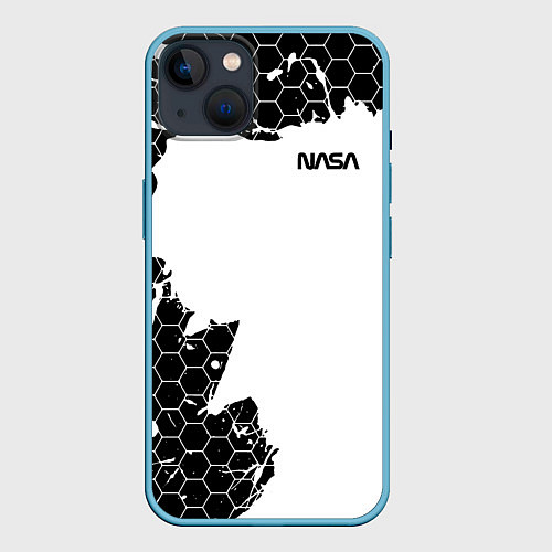 Чехол iPhone 14 Plus NASA / 3D-Голубой – фото 1