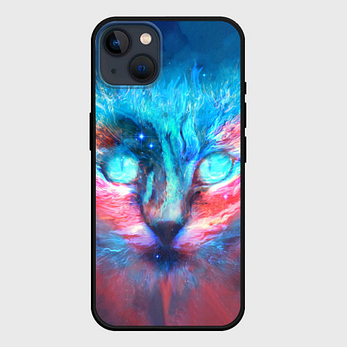 Чехол iPhone 14 Plus ВСЕЛЕНСКИЙ КОТ / 3D-Черный – фото 1