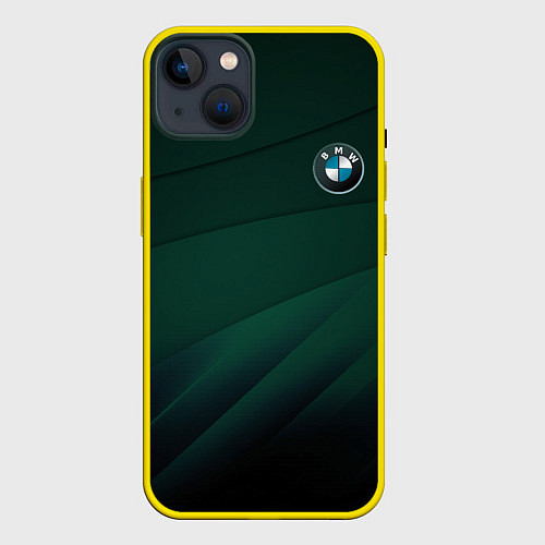 Чехол iPhone 14 Plus GREEN BMW / 3D-Желтый – фото 1