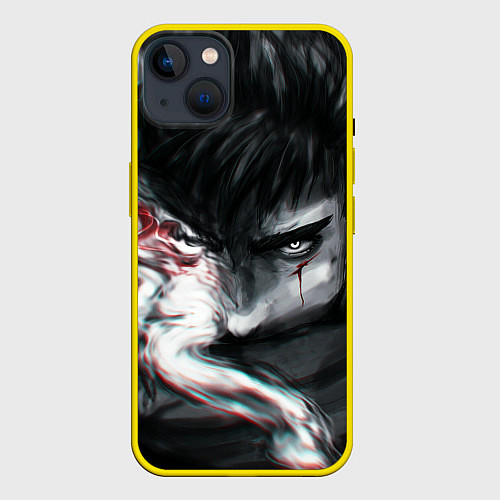Чехол iPhone 14 Plus BERSERK БЕРСЕРК ГАТС / 3D-Желтый – фото 1