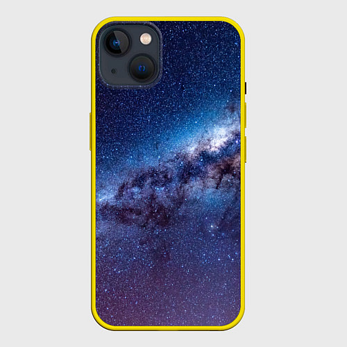 Чехол iPhone 14 Plus Космос просто космос! / 3D-Желтый – фото 1