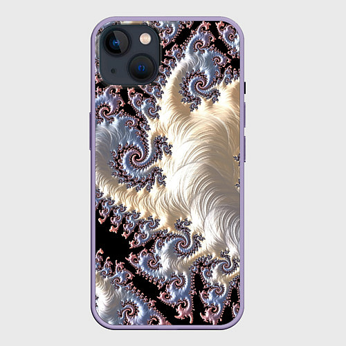 Чехол iPhone 14 Plus Авангардный фрактальный паттерн Avant-garde fracta / 3D-Серый – фото 1