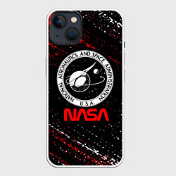 Чехол для iPhone 14 Plus Nasa краска, цвет: 3D-белый
