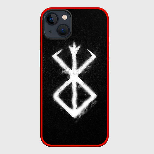Чехол iPhone 14 Plus Берсерк гранж / 3D-Красный – фото 1