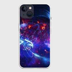 Чехол для iPhone 14 Plus Абстрактное космическое пространство, цвет: 3D-белый