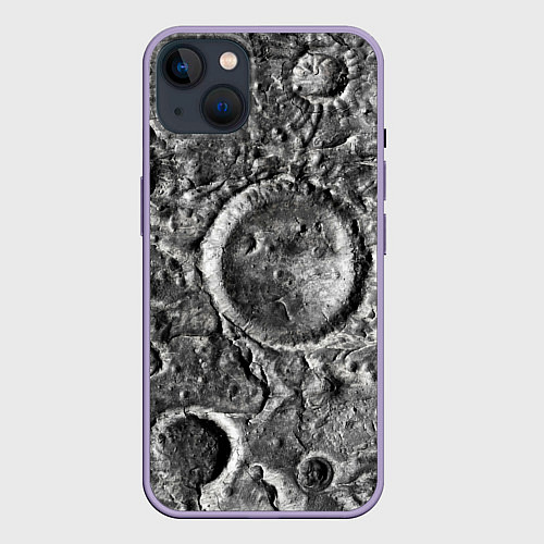 Чехол iPhone 14 Plus Поверхность луны / 3D-Серый – фото 1