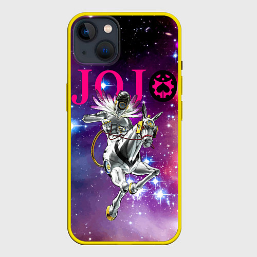 Чехол iPhone 14 Plus Made in heaven - stand of Enrico Pucci - Jojo / 3D-Желтый – фото 1