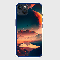 Чехол для iPhone 14 Plus Неизвестная планета, цвет: 3D-тёмно-синий