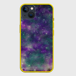 Чехол для iPhone 14 Plus Космос День и ночь, цвет: 3D-желтый