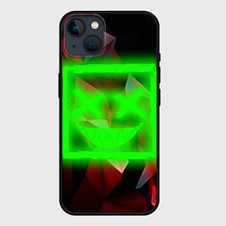 Чехол для iPhone 14 Plus Неоновый квадрат, цвет: 3D-черный
