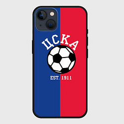 Чехол для iPhone 14 Plus ФК ЦСКА, цвет: 3D-черный