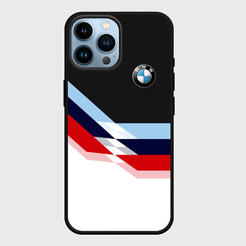 Чехол iPhone 14 Pro Max BMW M SPORT / 3D-Черный – фото 1