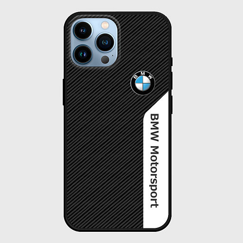 Чехол iPhone 14 Pro Max BMW CARBON БМВ КАРБОН / 3D-Черный – фото 1