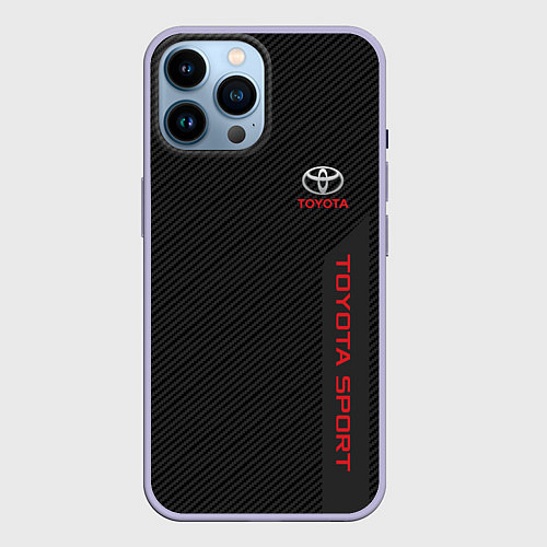 Чехол iPhone 14 Pro Max Toyota: Sport Line / 3D-Светло-сиреневый – фото 1