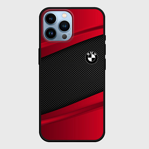 Чехол iPhone 14 Pro Max BMW Sport / 3D-Черный – фото 1