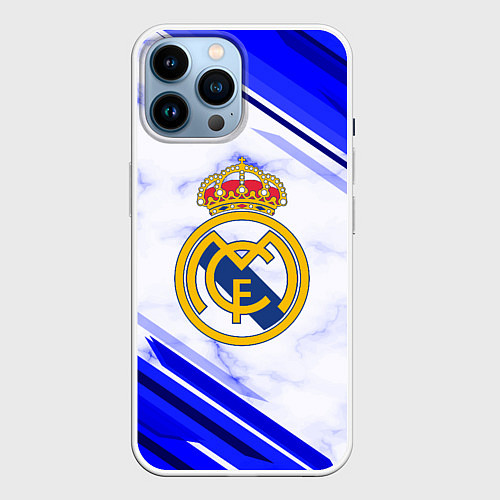 Чехол iPhone 14 Pro Max Real Madrid / 3D-Белый – фото 1