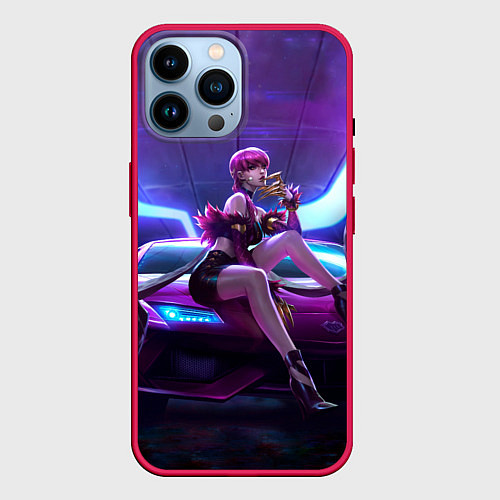 Чехол iPhone 14 Pro Max Evelynn / 3D-Малиновый – фото 1