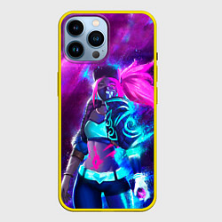 Чехол для iPhone 14 Pro Max KDA Akali, цвет: 3D-желтый