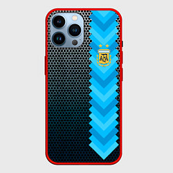 Чехол для iPhone 14 Pro Max Аргентина форма, цвет: 3D-красный