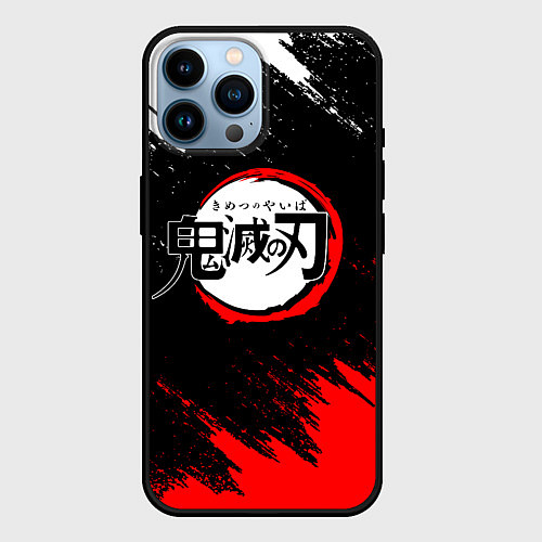 Чехол iPhone 14 Pro Max KIMETSU NO YAIBA / 3D-Черный – фото 1