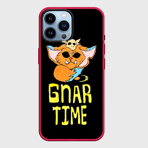 Чехол iPhone 14 Pro Max Гнар / 3D-Малиновый – фото 1