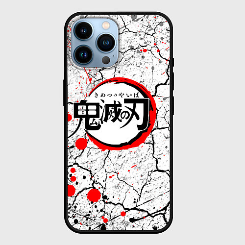 Чехол iPhone 14 Pro Max KIMETSU NO YAIBA / 3D-Черный – фото 1