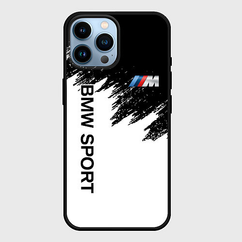 Чехол iPhone 14 Pro Max BMW / 3D-Черный – фото 1