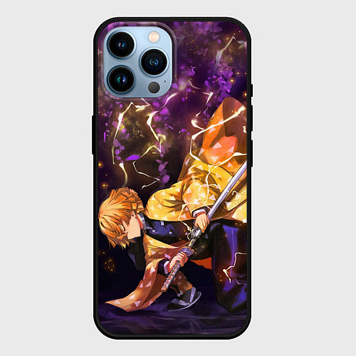 Чехол iPhone 14 Pro Max KIMETSU NO YAIBA / 3D-Черный – фото 1