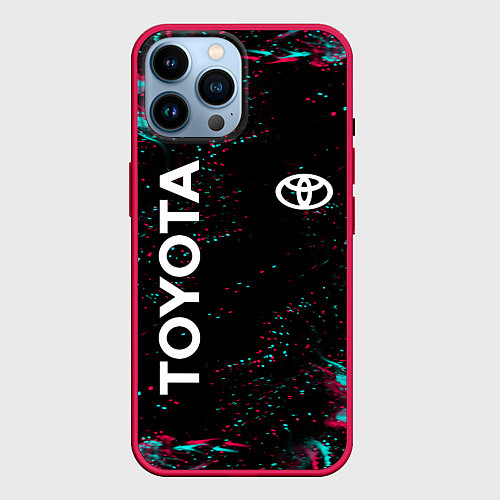 Чехол iPhone 14 Pro Max TOYOTA / 3D-Малиновый – фото 1