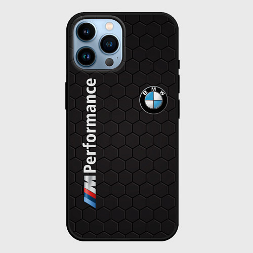Чехол iPhone 14 Pro Max BMW / 3D-Черный – фото 1